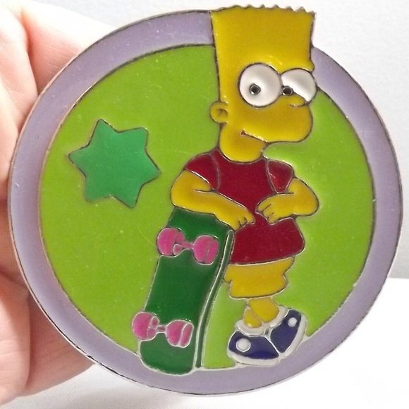 Vintage Bart Simpson Novelty Belt Buckle - Picture 4 of 9